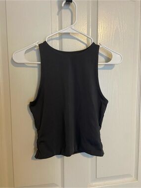 Women's Black High-Neck Sleeveless Tank